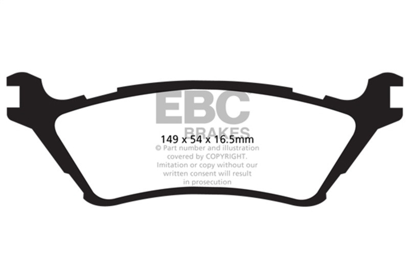 EBC Green Stuff Rear Brake Pads for 15+ Ford F150 2.7L Twin Turbo 2WD - DP61891