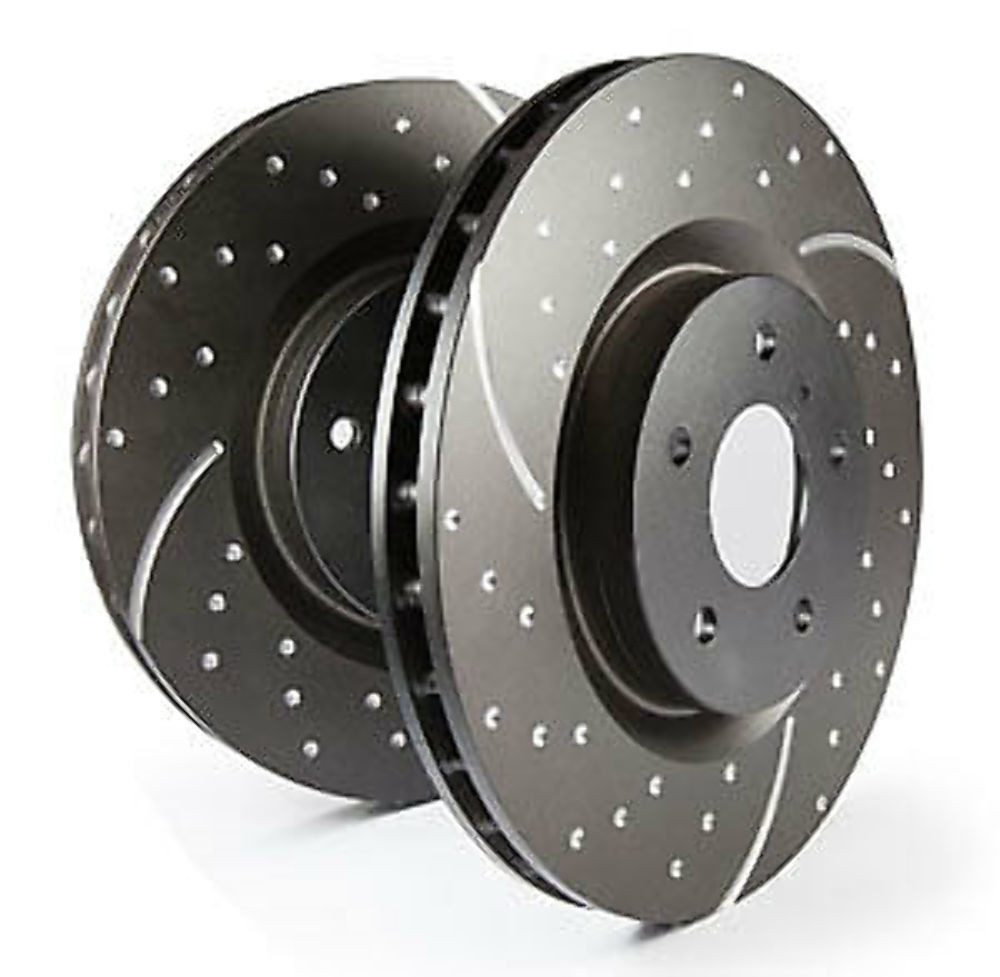 EBC GD Sport Dimple Drilled & Slotted Front Rotors for 05-10 Jeep Commander 3.7L