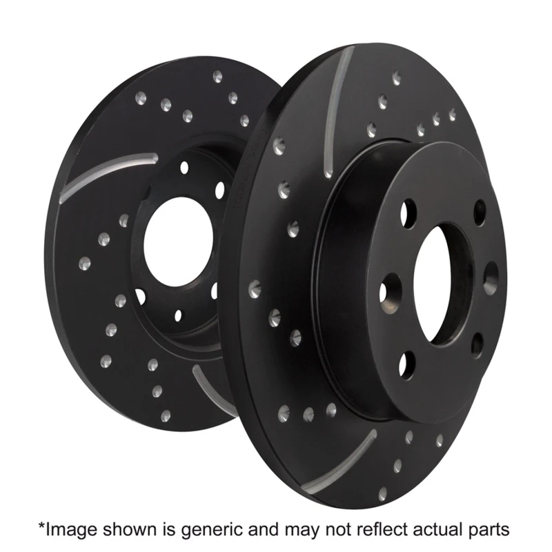 EBC GD Sport Dimple Drilled & Slotted Rear Rotors for 2003 Mercedes C230 Sport