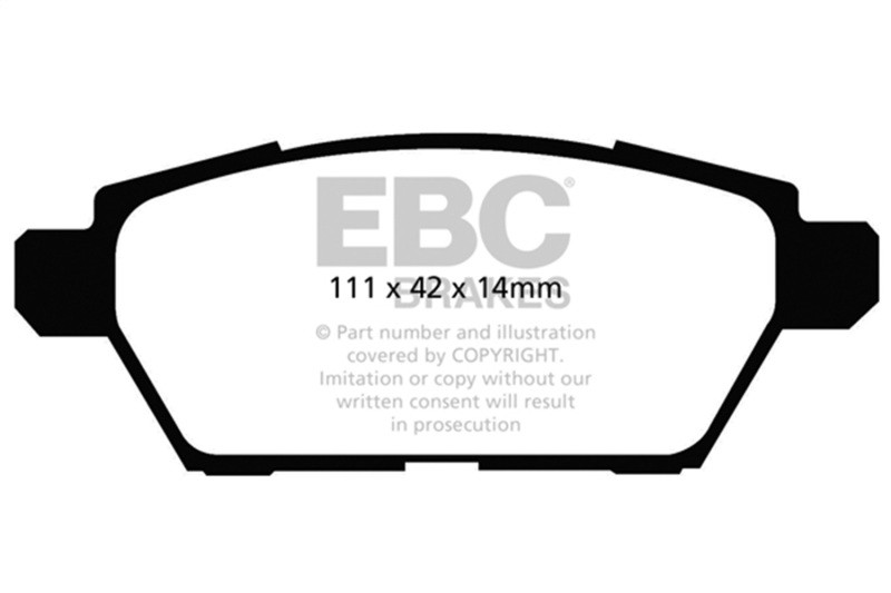 EBC Ultimax2 Rear Brake Pads for 06-09 Ford Fusion 2.3L - UD1161