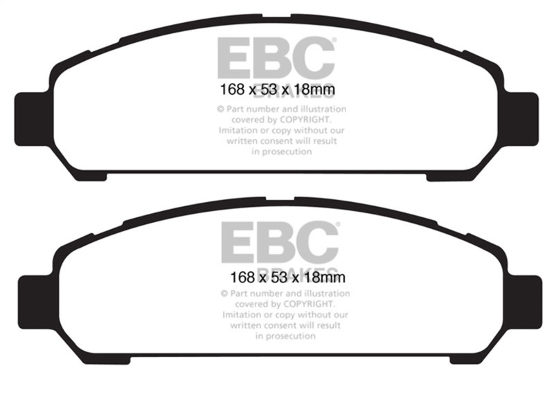 EBC Ultimax 2 Front Brake Pads for 08+ Toyota Venza 2.7 - UD1401
