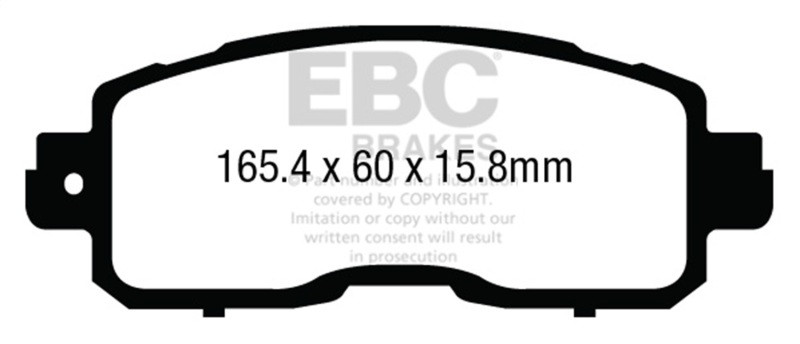 EBC Ultimax 2 Front Brake Pads for 13+ Nissan Altima 2.5 L33 Sedan - UD1650