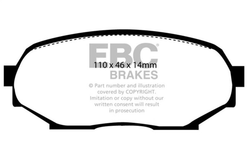 EBC Ultimax 2 Front Brake Pads for 90-93 Geo Storm 1.6 - UD525