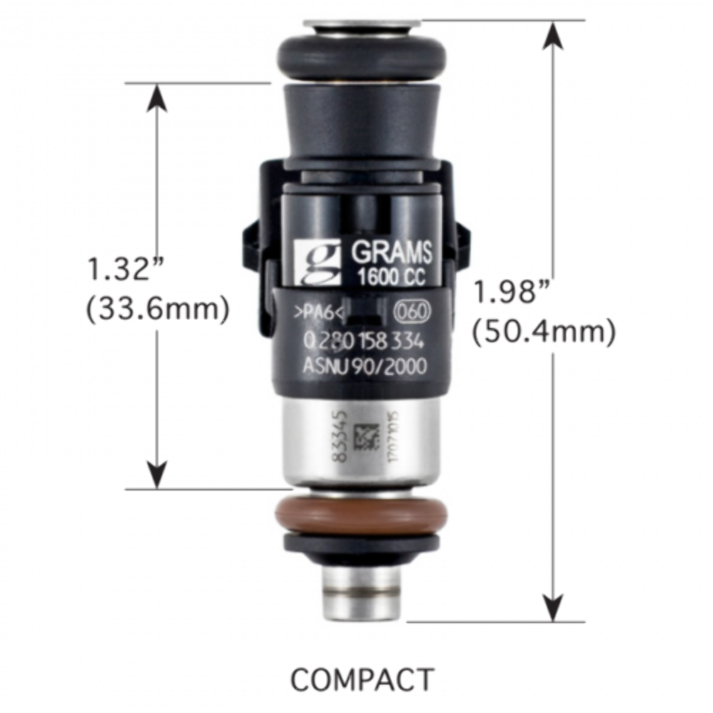 Grams Performance Universal Shorty Style EV14 Fuel Injector (Single)