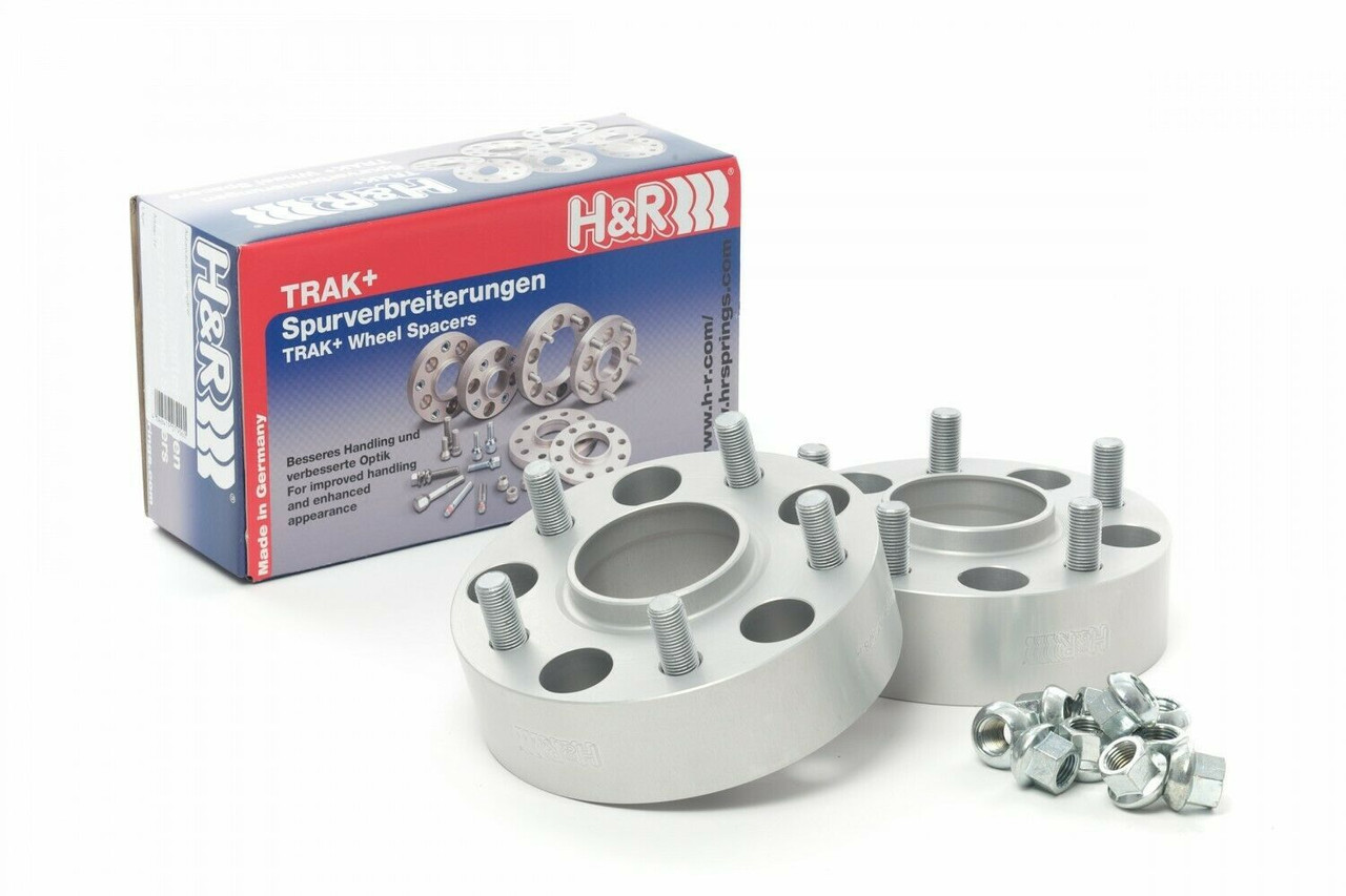H&R Trak+ 27mm DRM Wheel Spacers 5/120 / Bore 64 / Stud Thread 14x1.5 - Black