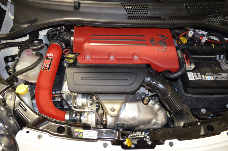 Injen Wrinkle Red Short Ram Intake w/MR Tech for 15-19 Fiat Abarth 1.4L Turbo