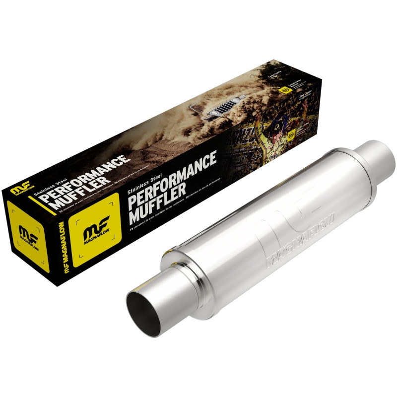 MagnaFlow Stainless Steel Muffler - 14X4X4" - 2.5" Inlet / Outlet -  10416