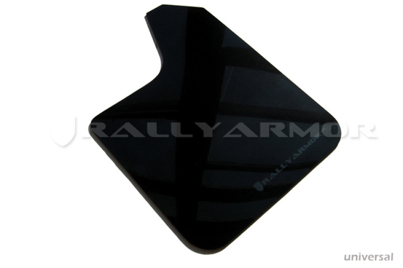 Rally Armor Universal Fitment UR Black Mud Flap w/ Red Logo - MF12-UR-BLK/RD