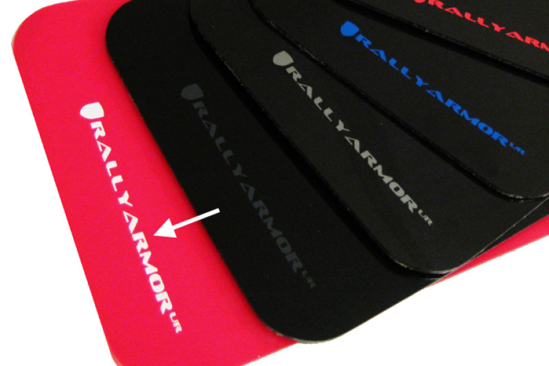 Rally Armor UR Red Mud Flaps w/ White Logo - 12+ Veloster - MF24-UR-RD/WH