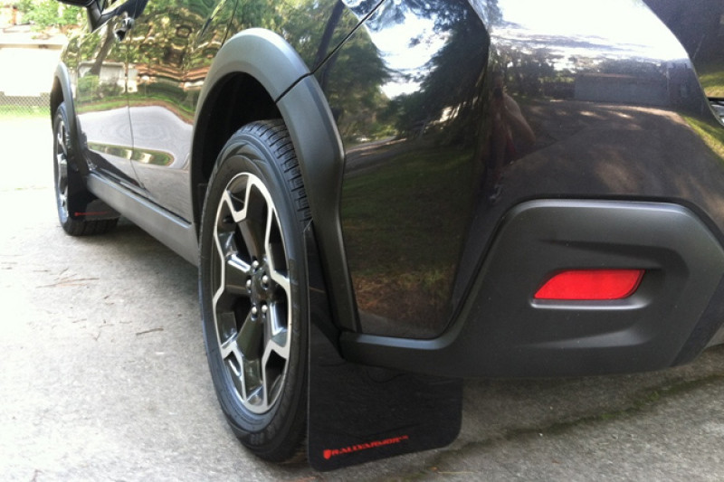Rally Armor UR Red Mud Flaps w/ White Logo for 13+ Subaru SV Crosstrek
