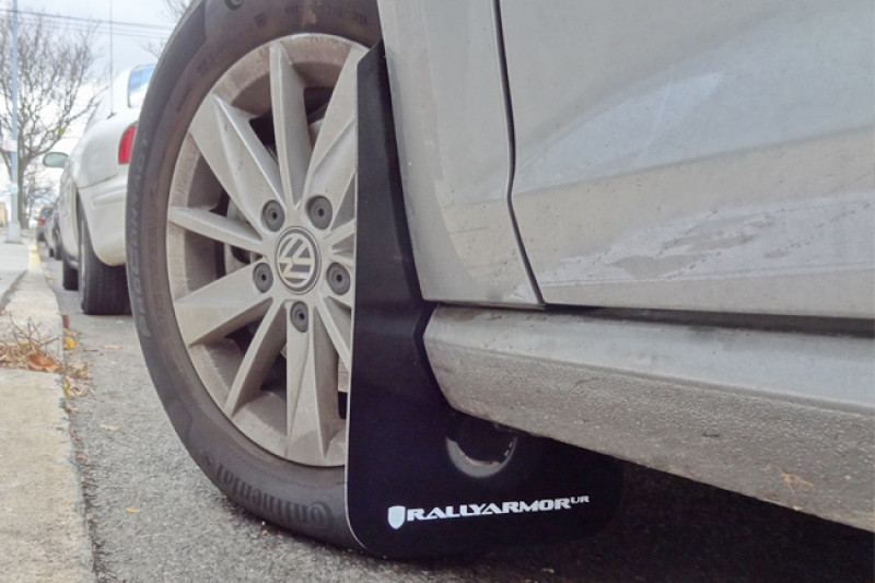 Rally Armor UR Black Mud Flaps w/ Blue Logo for 15+ VW Golf / GTI