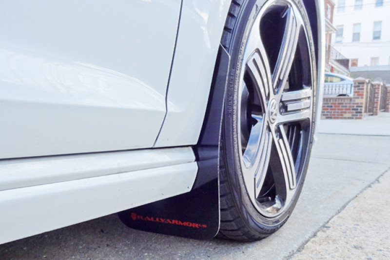 Rally Armor UR Black Mud Flaps w/ Blue Logo for 15+ VW Golf R MKVII