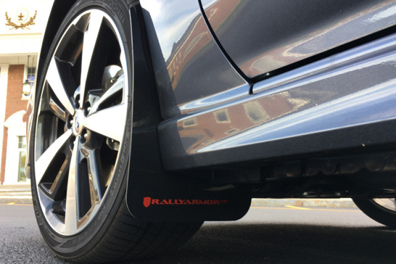 Rally Armor UR Black Mud Flaps w/ Silver Logo for 17+ Subaru Impreza