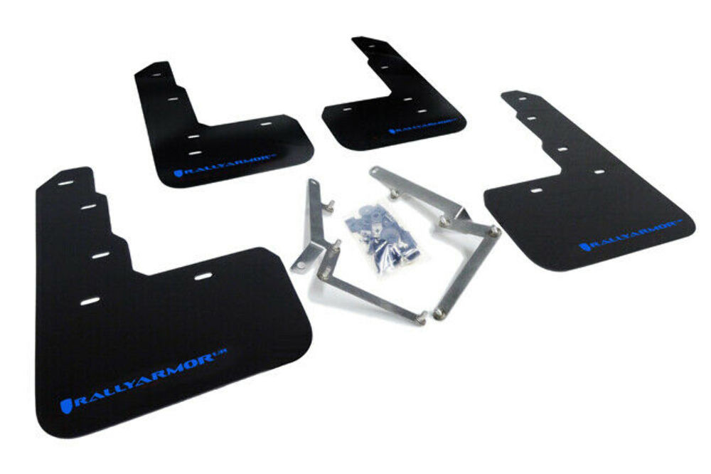 Rally Armor Black UR Mud Flaps w/ Blue Logo for 17+ Civic Type R