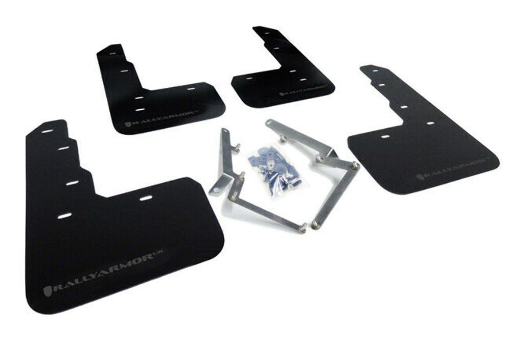 Rally Armor UR Black Mud Flaps w/ Dark Grey Logo for 17-19 Civic Type R
