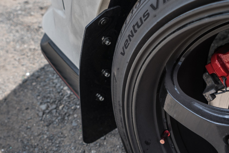 Rally Armor UR Black Mud Flaps w/ Dark Grey Logo for 17-19 Civic Type R