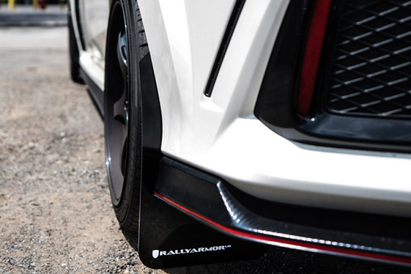 Rally Armor UR Black Mud Flaps w/ Red Logo for 17-19 Civic Type R