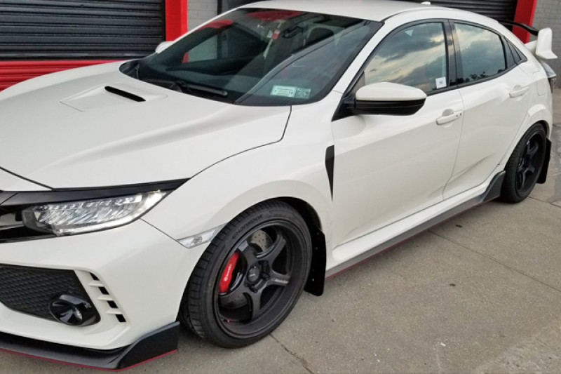 Rally Armor UR Black Mud Flaps w/ Red Logo for 17-19 Civic Type R