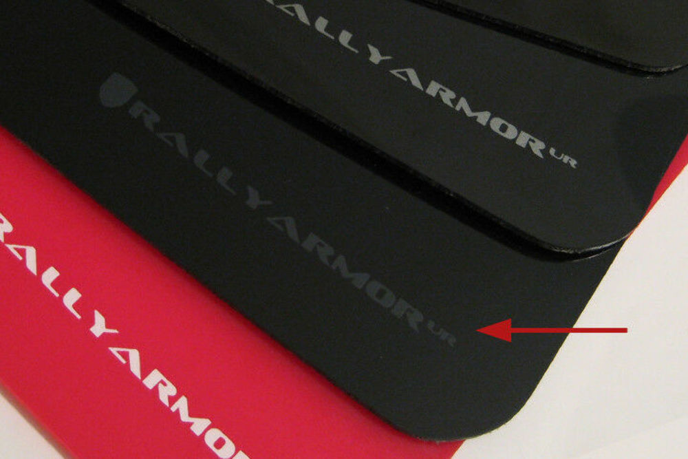 Rally Armor UR Black Mud Flaps w/ Grey Logo - 03-08 Forester - MF5-UR-BLK/GRY
