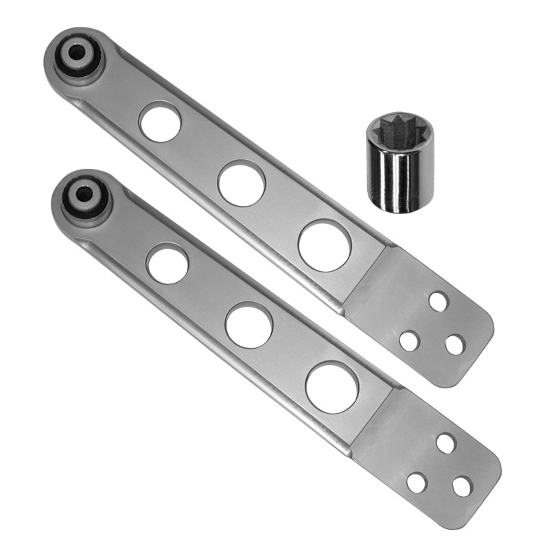 SPC Silver Anodized Rear Lower Control Arms for 02-06 Honda CR-V / Acura RSX