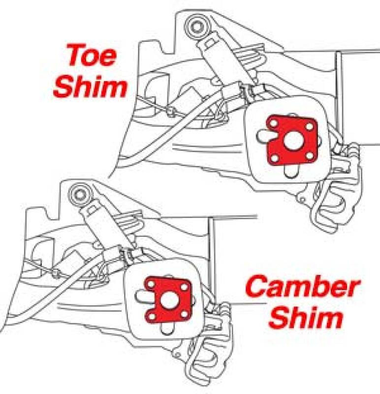 SPC Rear Camber / Toe Shim Set - Set of 24 for 12-16 Fiat 500 Abarth - 71770