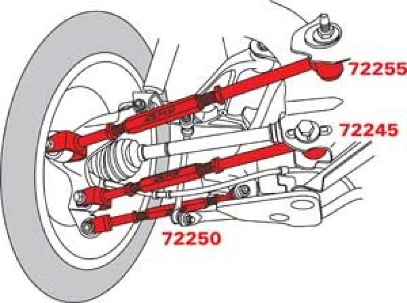 SPC Rear Adjustable 3 Arm Set for 14+ Infiniti Q50 - 72240