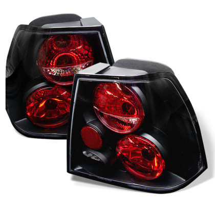 Spyder Euro Style Tail Lights Black for 99-04 Volkswagen Jetta