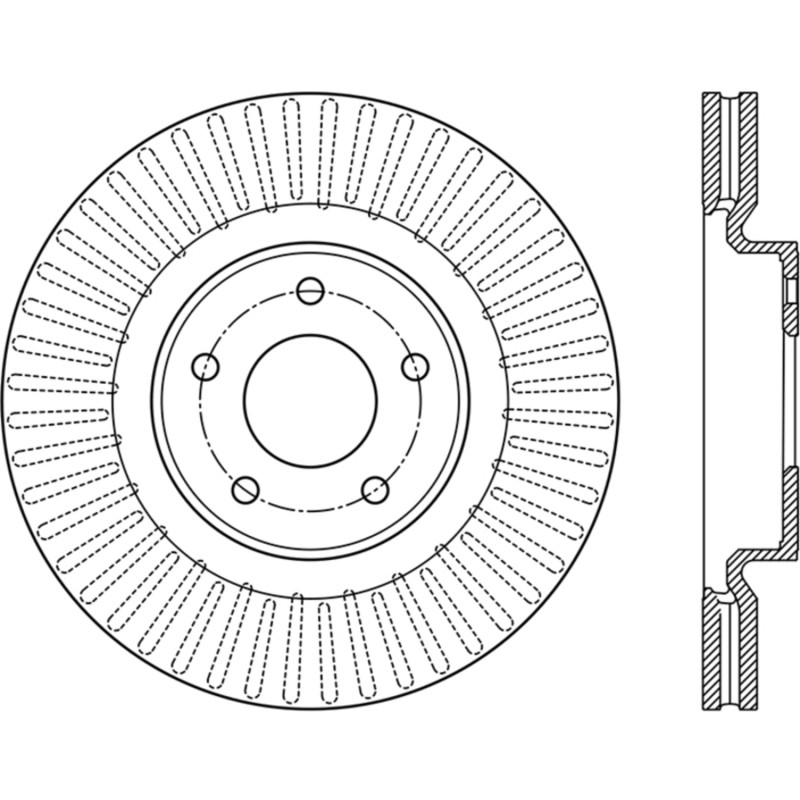 StopTech Power Slot Front Brake Rotors for 13-15 Nissan Pathfinder - 126.42120S