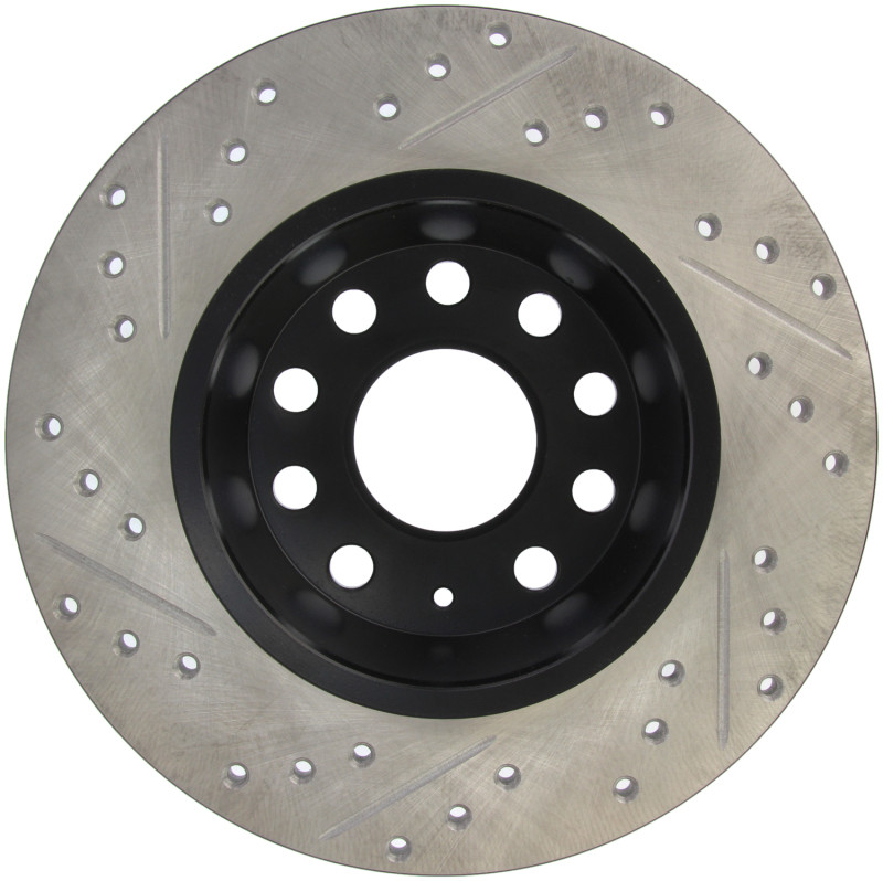StopTech Slotted & Drilled Rear Brake Rotors for 06-07 Audi A3 Base - 127.33099