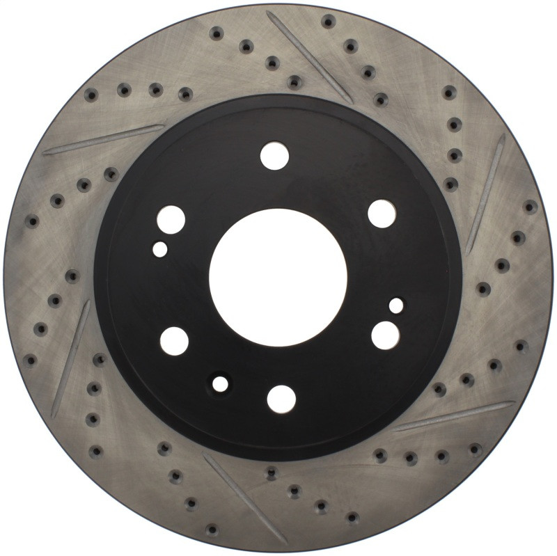 StopTech Slotted & Drilled Front Brake Rotors for 05-10 Sierra 1500 w/ Rear Drum