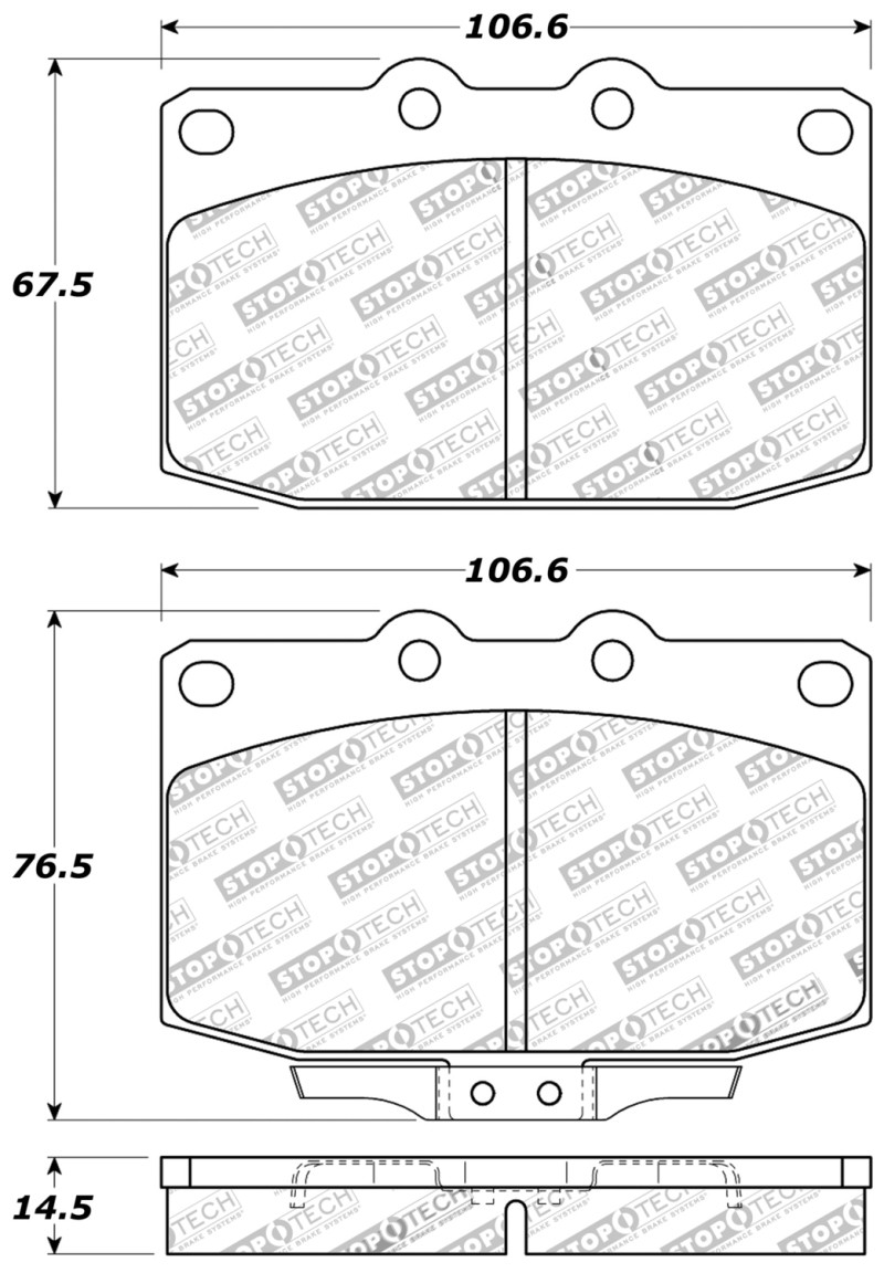 StopTech Street Performance Front Brake Pads for 86-95 Mazda RX7 - 309.03310