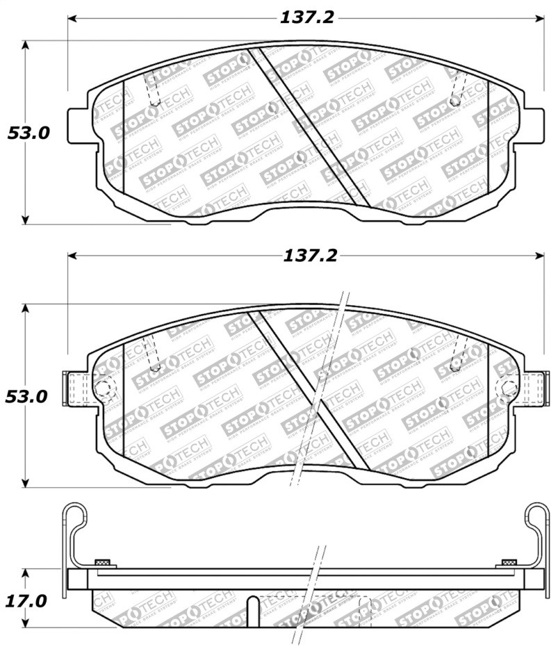 StopTech Street Performance Front Brake Pads for 89-99 Maxima / 93-01 Altima
