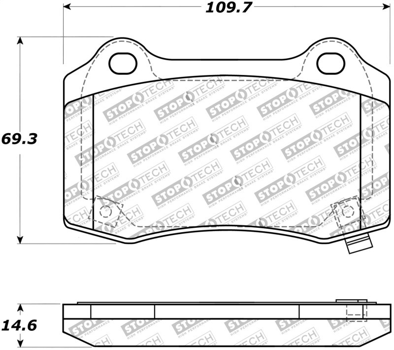 StopTech Street Performance Rear Brake Pads for 10+ Camaro SS - 309.10530