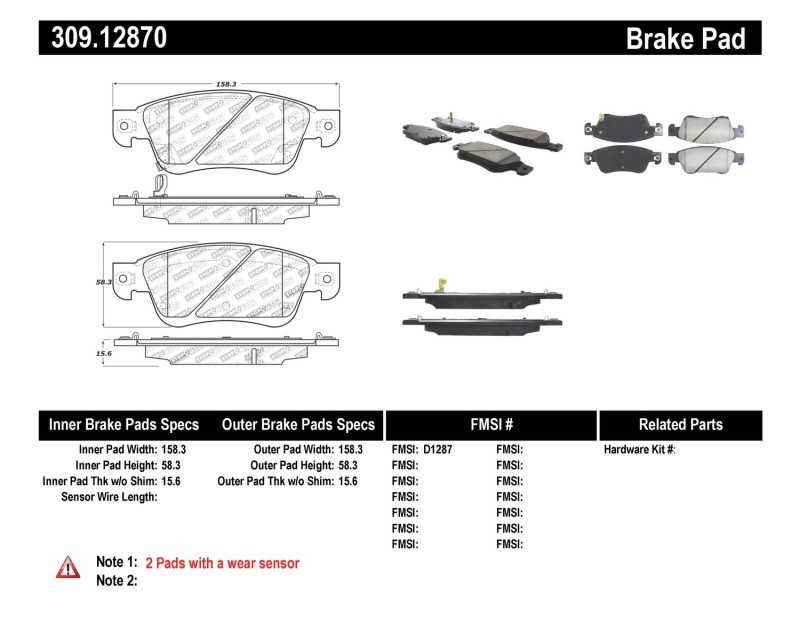 StopTech Street Front Brake Pads for 07-08 G35 Sport / 08-13 G37 Coupe Base