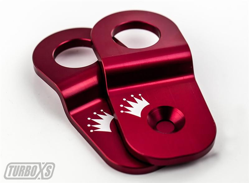 TurboXS Billet Aluminum Radiator Stay - Red for  15-16 Subaru WRX / STI