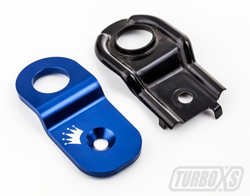 TurboXS Billet Aluminum Radiator Stay - Red for  15-16 Subaru WRX / STI