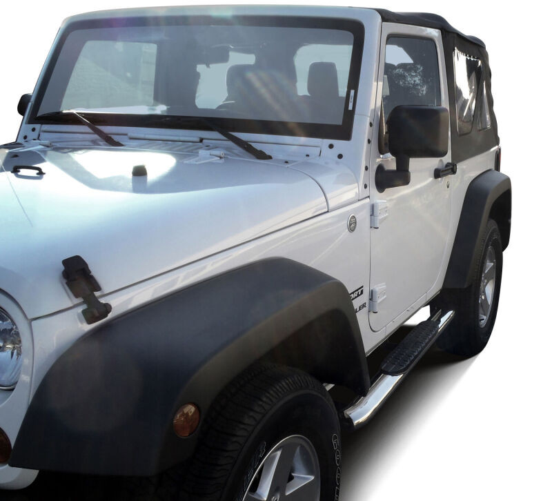 Westin Polished Pro Traxx 4 Oval Nerf Step Bars for 07-17 Wrangler 2 Door
