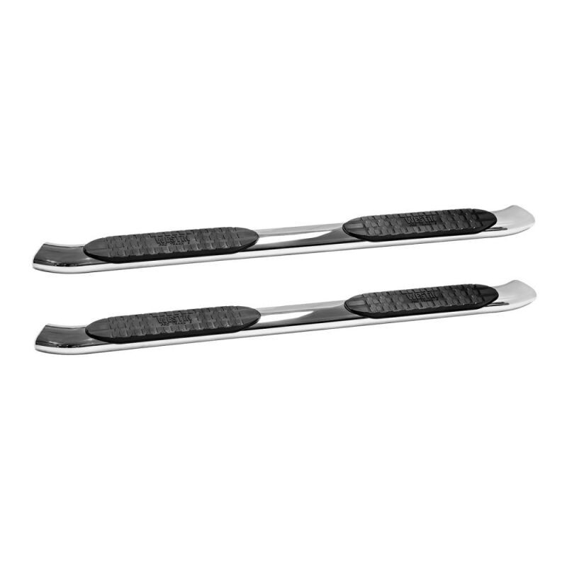 Westin Polished Pro Traxx 5 Oval Nerf Step Bars for 09-14 F150 SuperCrew
