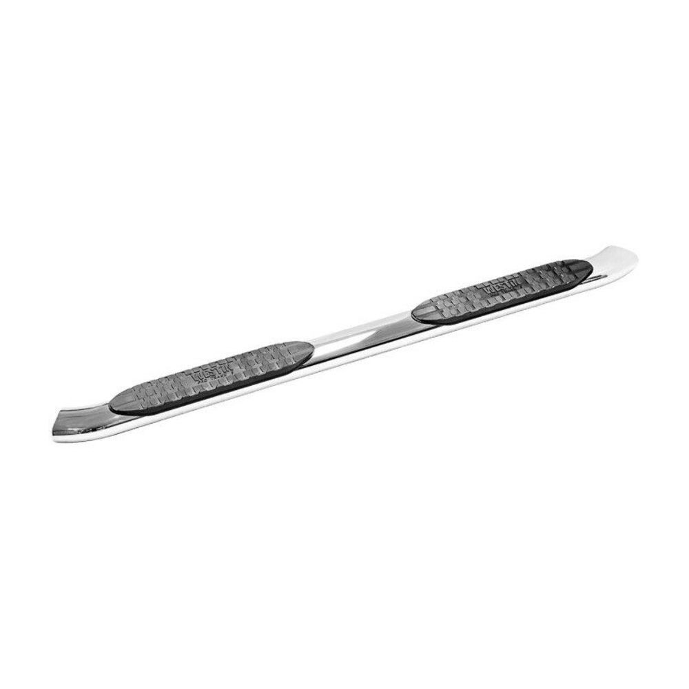 Westin Polished Pro Traxx 5 Oval Nerf Step Bars for 15+ Silverado 2500 Crew Cab