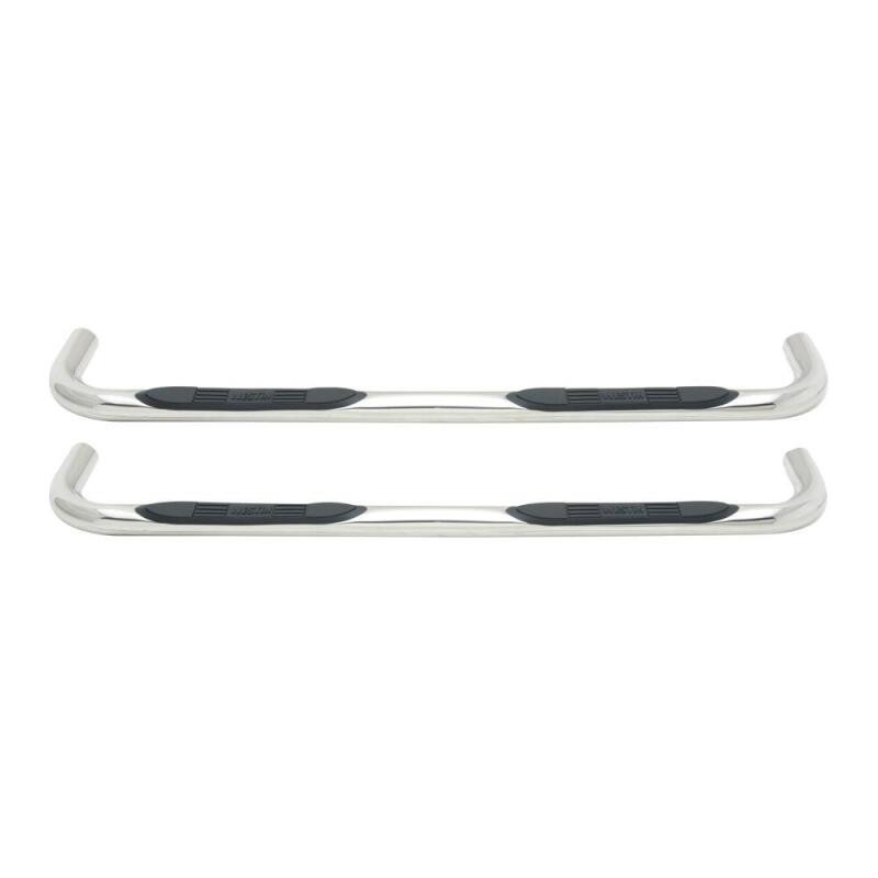 Westin E-Series 3 Nerf Step Bars - SS for 14-18 Silverado 1500 Dbl Cab