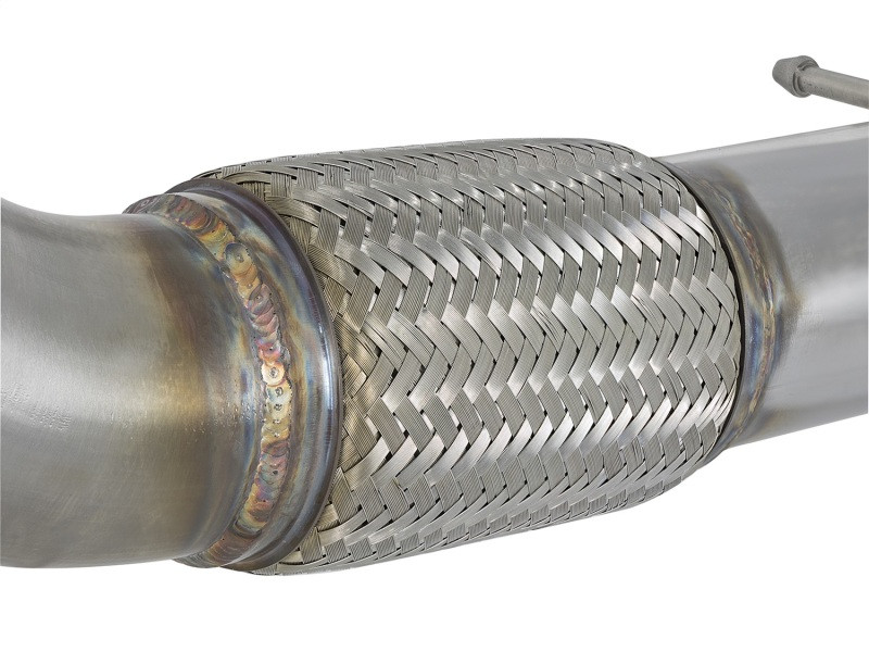 aFe Power Twisted Steel 3" Rear Down-Pipe/Mid-Pipe for 17+ Civic Type R