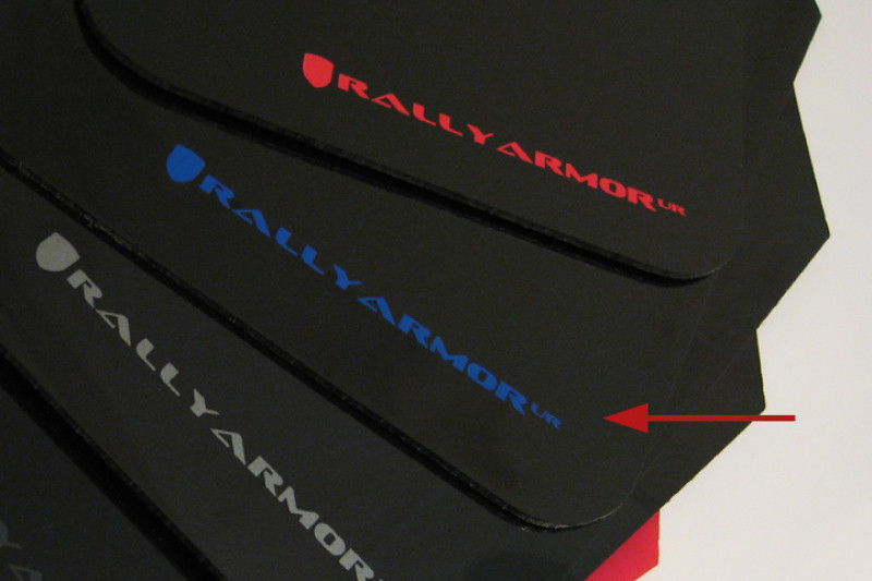Rally Armor UR Black Mud Flaps w/ Blue Logo for 02-07 WRX/STI - MF1-UR-BLK/BL