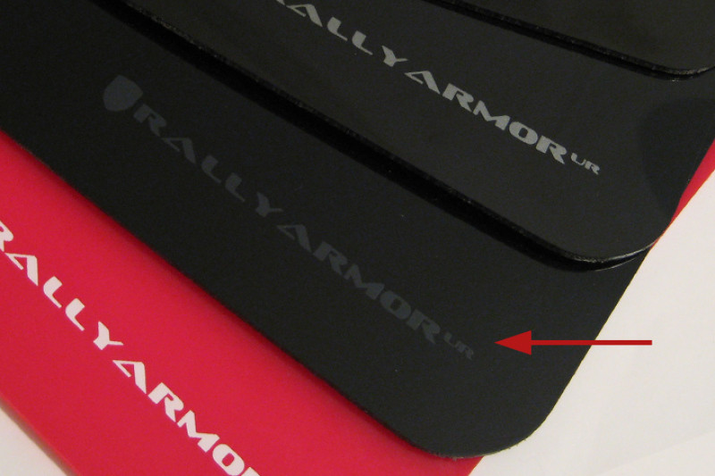 Rally Armor UR Black Mud Flaps w/ Grey Logo for 02-07 WRX / STi - MF1-UR-BLK/GRY