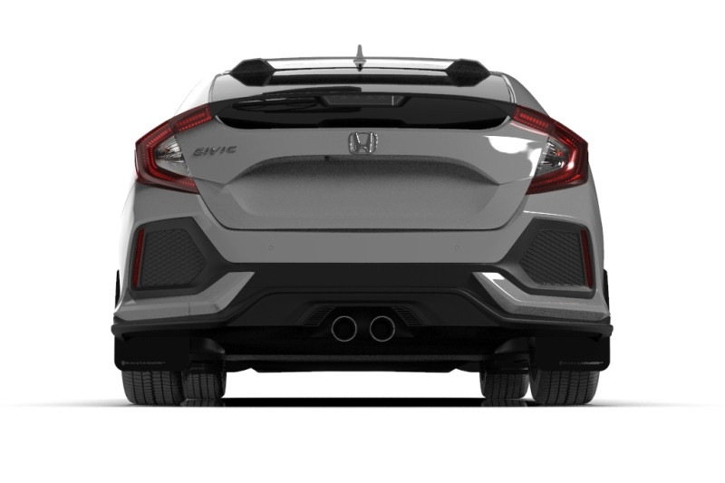 Rally Armor UR Black Mud Flaps w/ Dark Grey Logo for 17+ Civic Sport