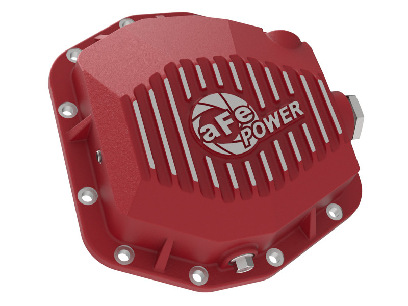 aFe Power Rear Differential Cover Red w/ Machined Fins for 18-19 Wrangler JL
