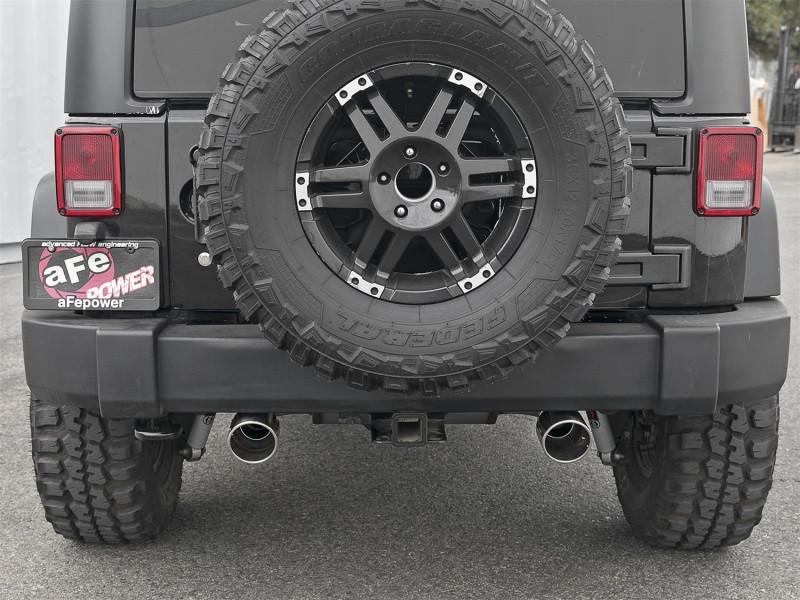 aFe Power Rebel Series 2-1/2" Axle-Back Exhaust for 07-18 Wrangler JK 3.6L