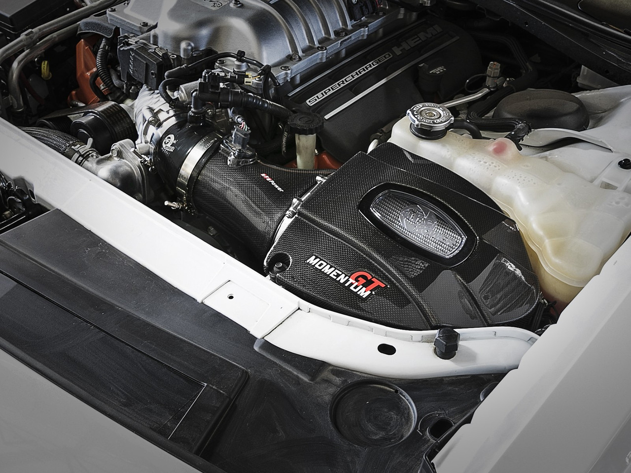 aFe Black Series Momentum CF Intake w/Dual Filter for 15-16 Charger SRT Hellcat