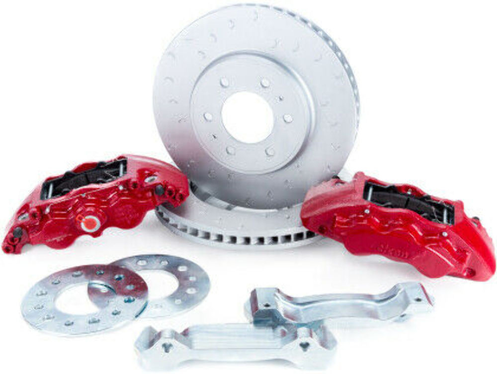 Alcon Front Brake Kit for 10-14 Ford Raptor 347x36mm 6-Piston Red Calipers