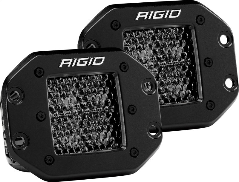 Rigid Industries D Series PRO Midnight Edition - Spot Lights - Diffused - Pair