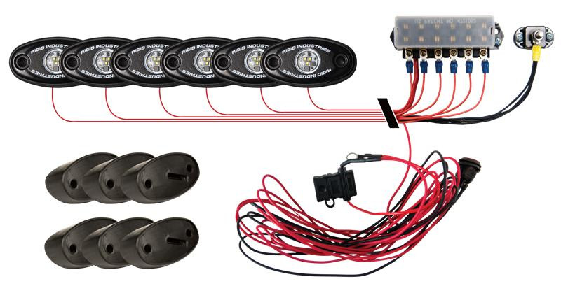 Rigid Industries Rock Light Kit- Cool White (6 lights) - 400253